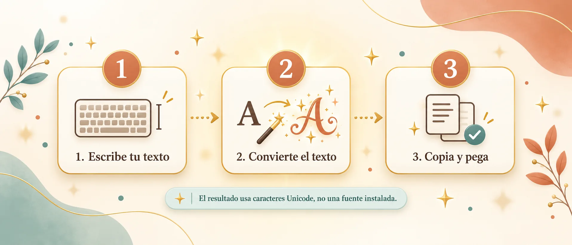 cómo funcionan las letras bonitas Unicode para copiar y pegar